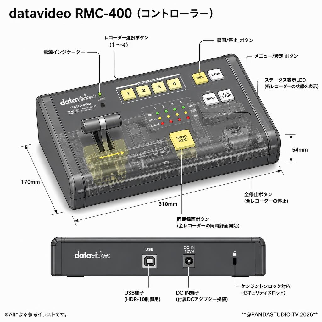 datavideo RMC-400（コントローラー） スペック