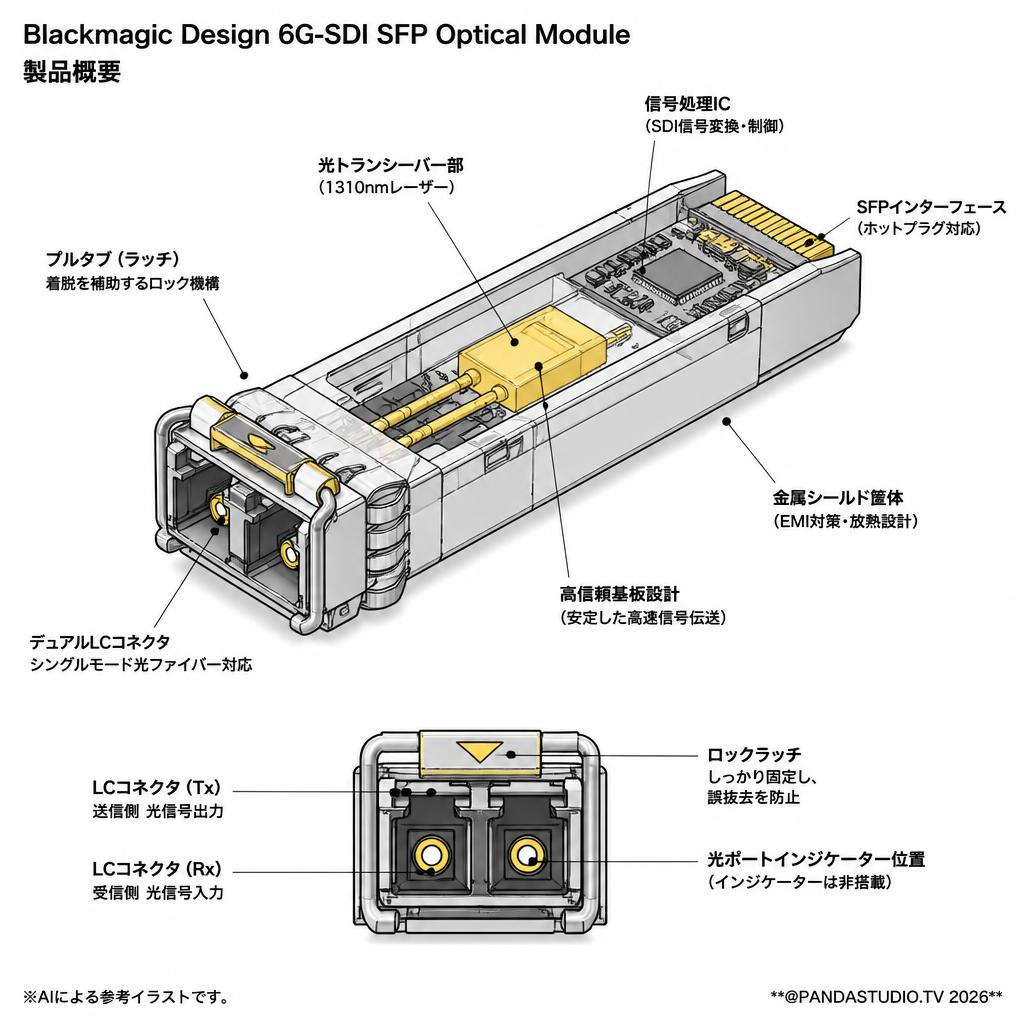 Blackmagic Design  6G-SDI SFP Optical Module スペック