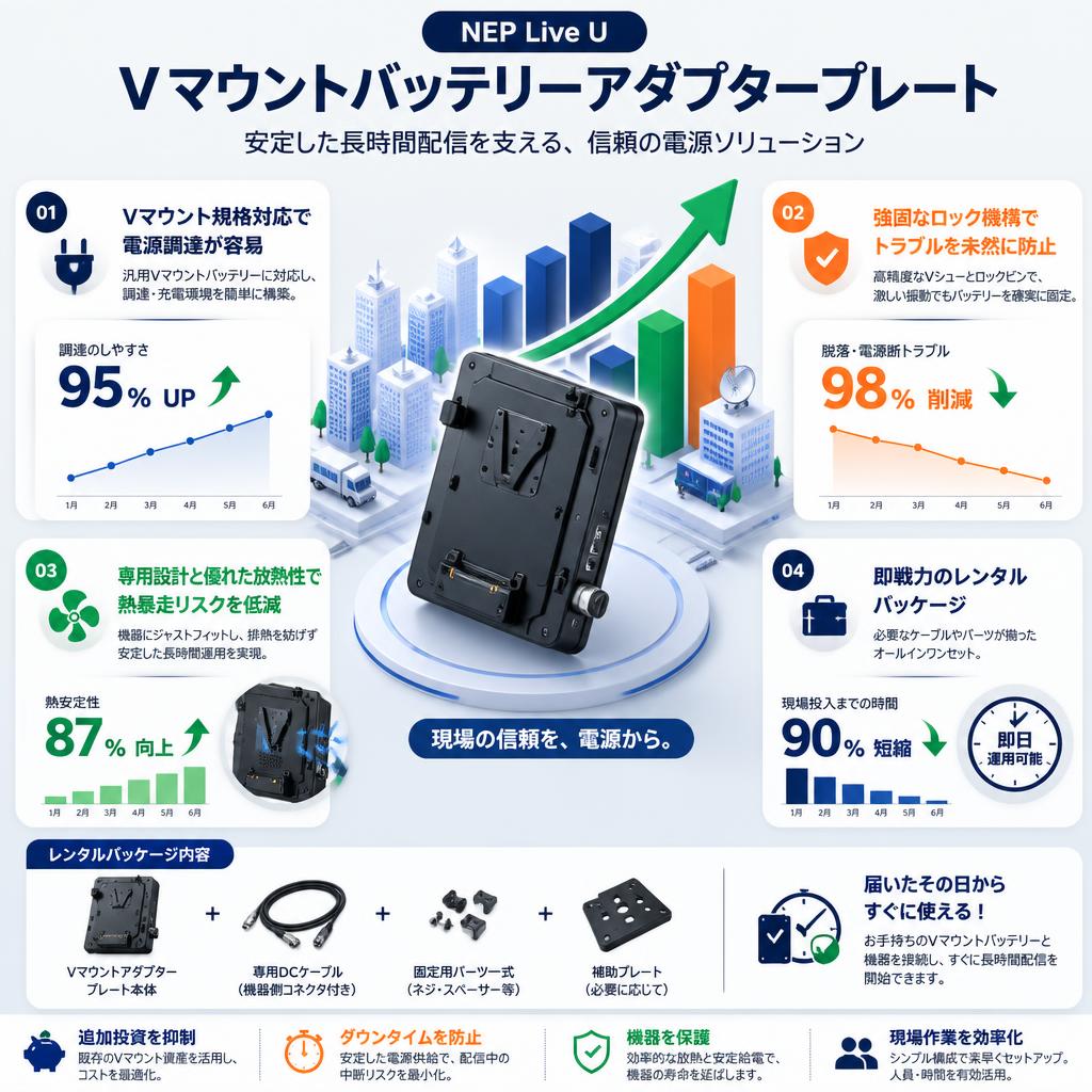 NEP Live U Vマウントバッテリーアダプタープレート セールスポイント