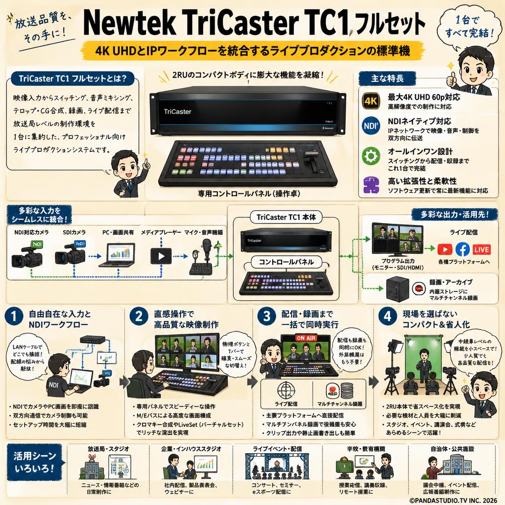 Newtek TriCaster TC1 フルセット 概要