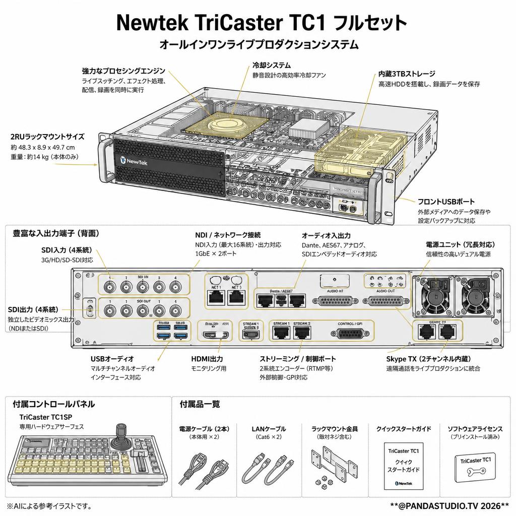 Newtek TriCaster TC1 フルセット スペック