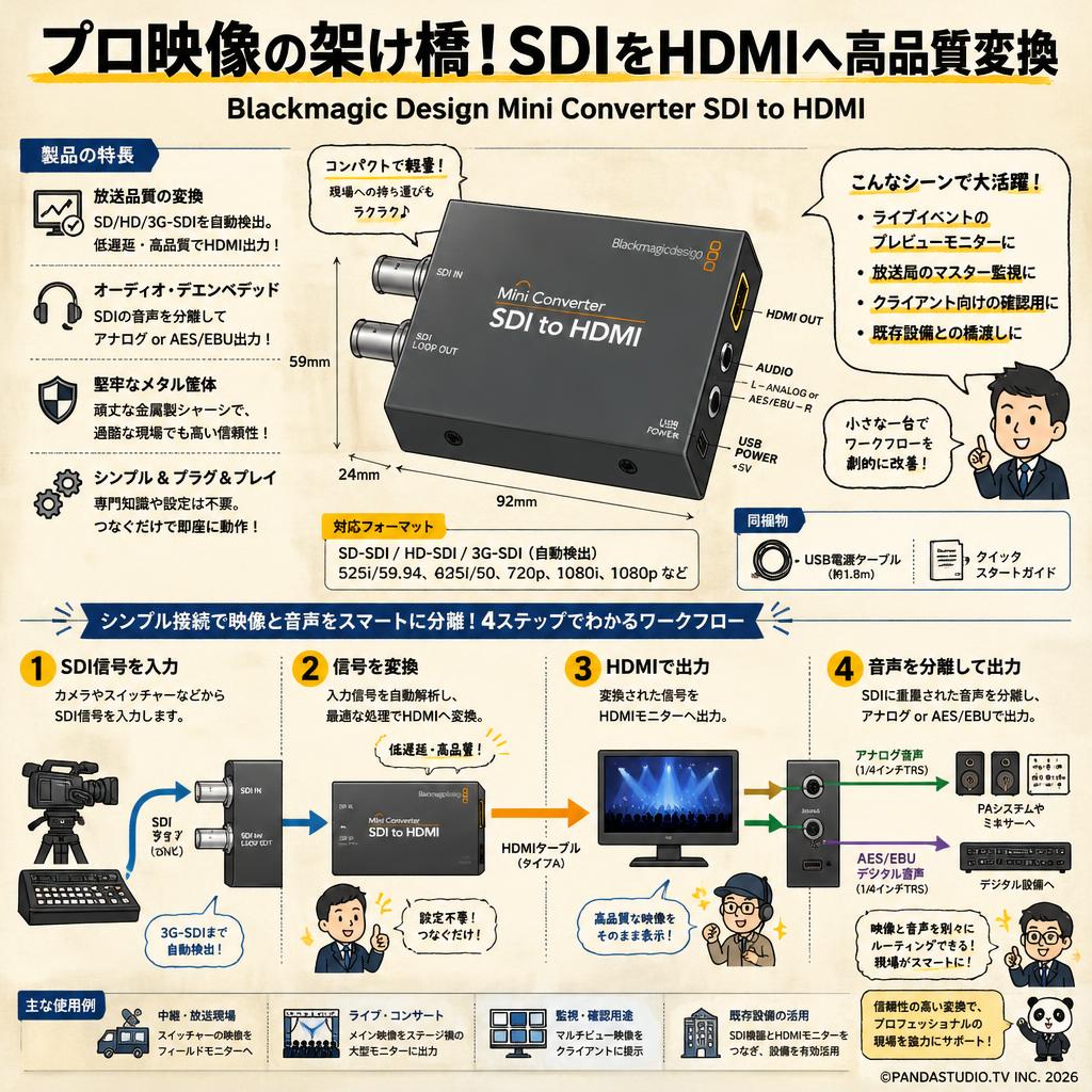 Blackmagic Design Mini Converter SDI to HDMI 概要