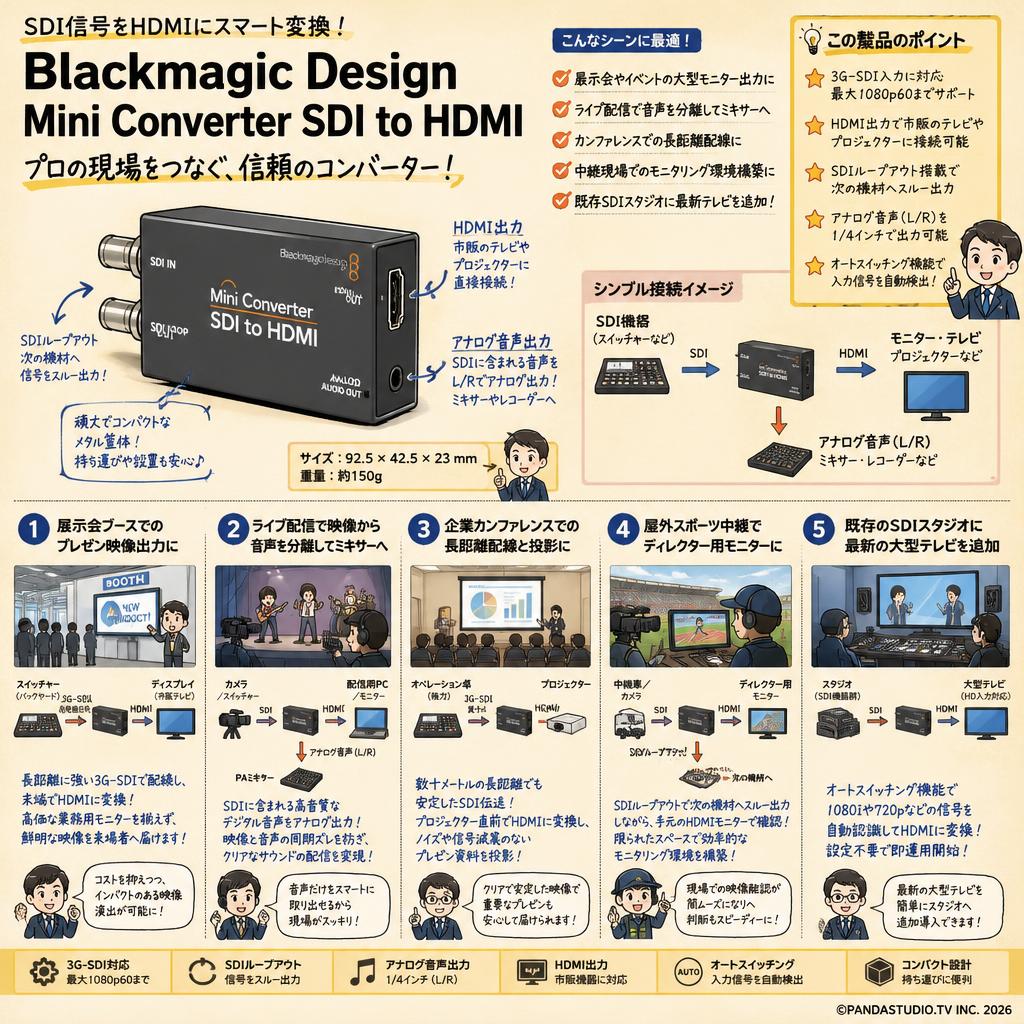 Blackmagic Design Mini Converter SDI to HDMI 用途