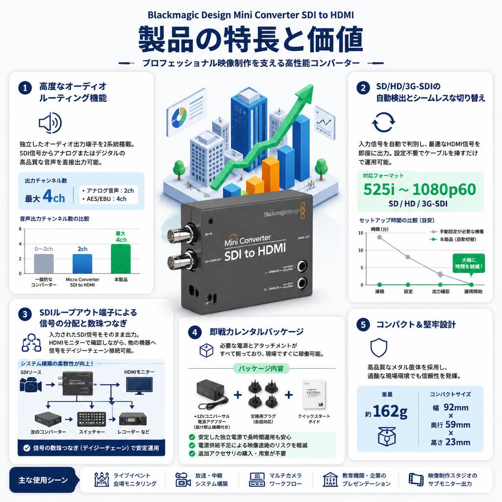 Blackmagic Design Mini Converter SDI to HDMI セールスポイント