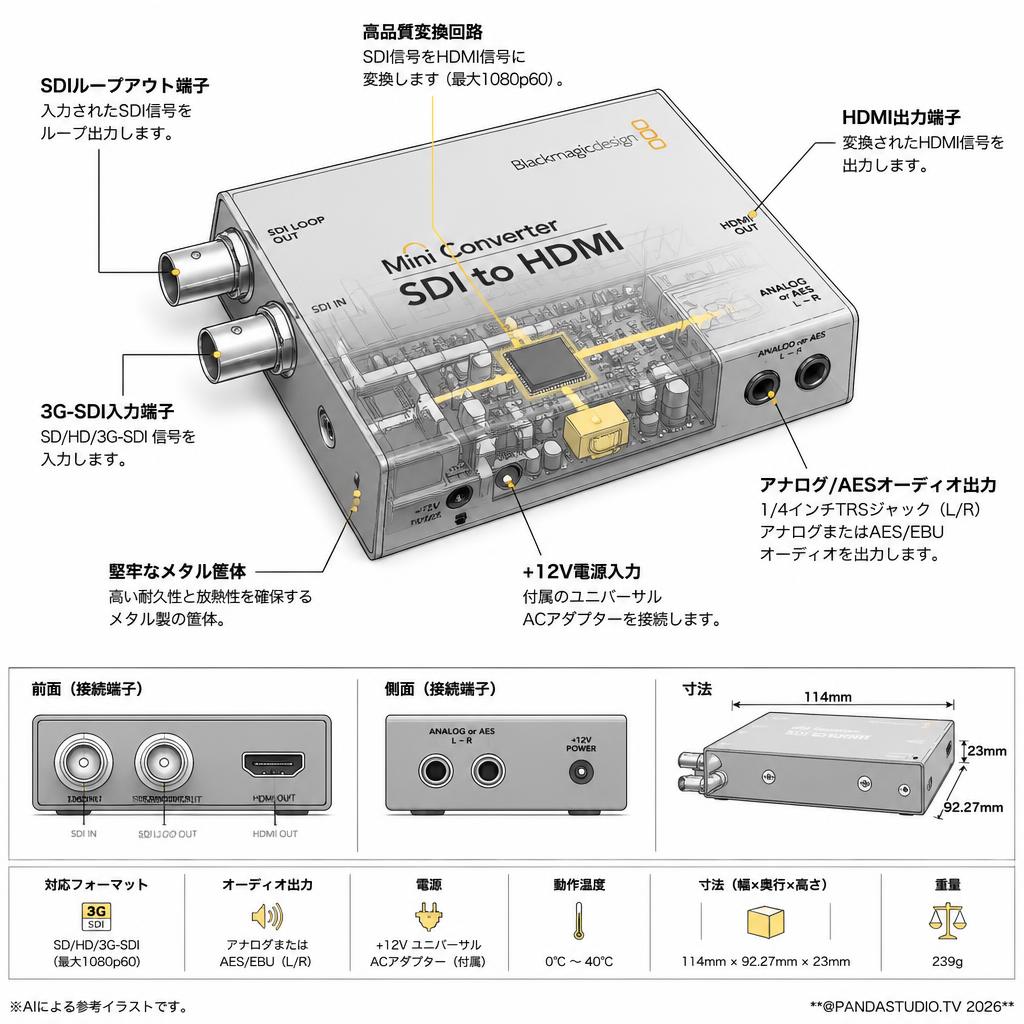 Blackmagic Design Mini Converter SDI to HDMI スペック