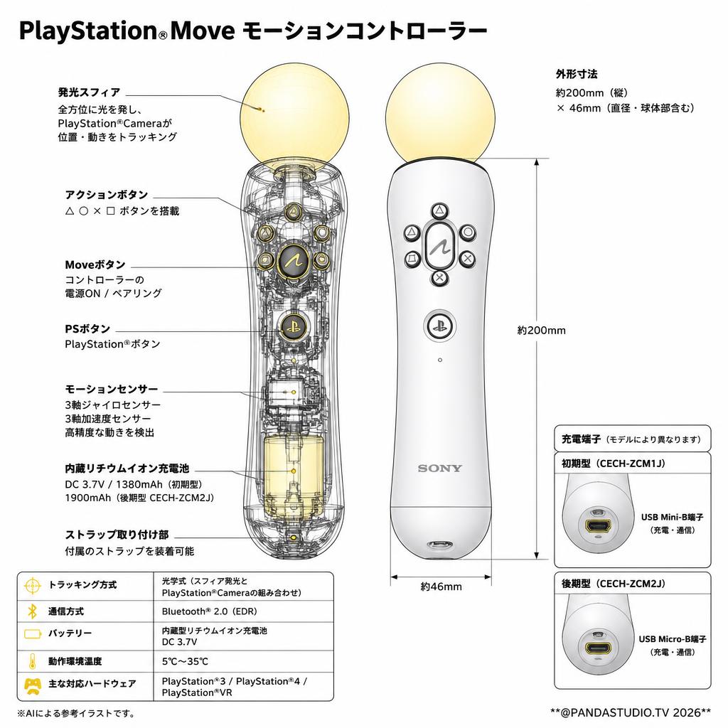 PlayStation Move モーションコントローラー スペック