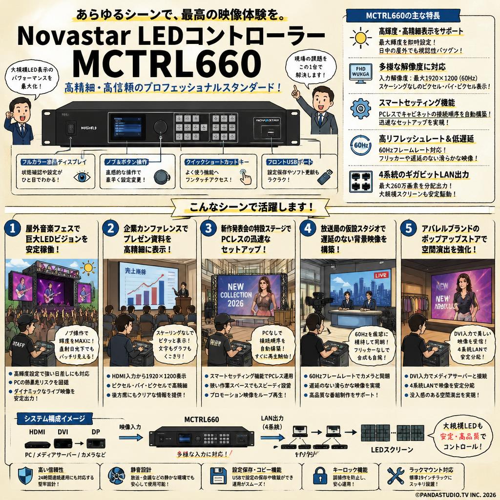 Novastar LEDコントローラー MCTRL660 用途