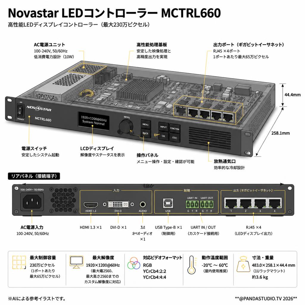 Novastar LEDコントローラー MCTRL660 スペック
