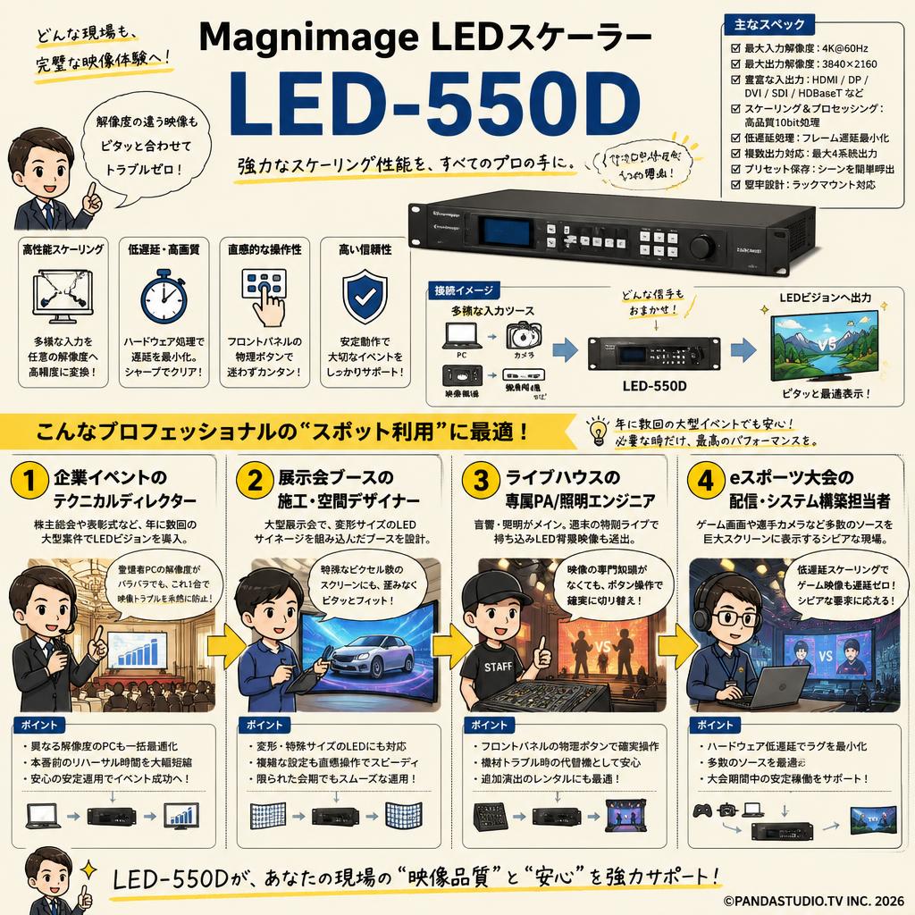 Magnimage LEDスケーラー LED-550D おもな対象のお客様