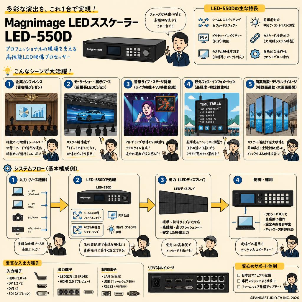 Magnimage LEDスケーラー LED-550D 用途