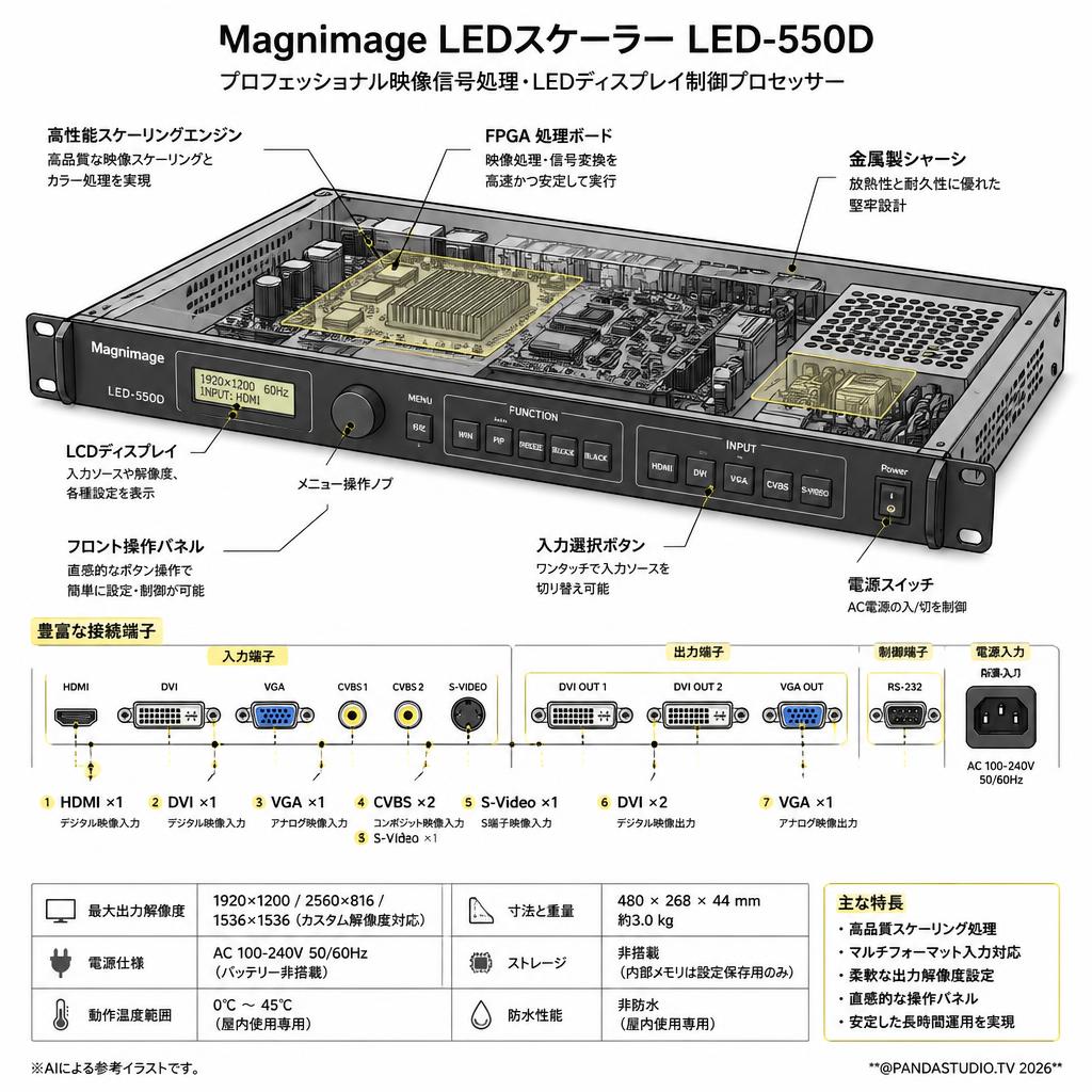 Magnimage LEDスケーラー LED-550D スペック