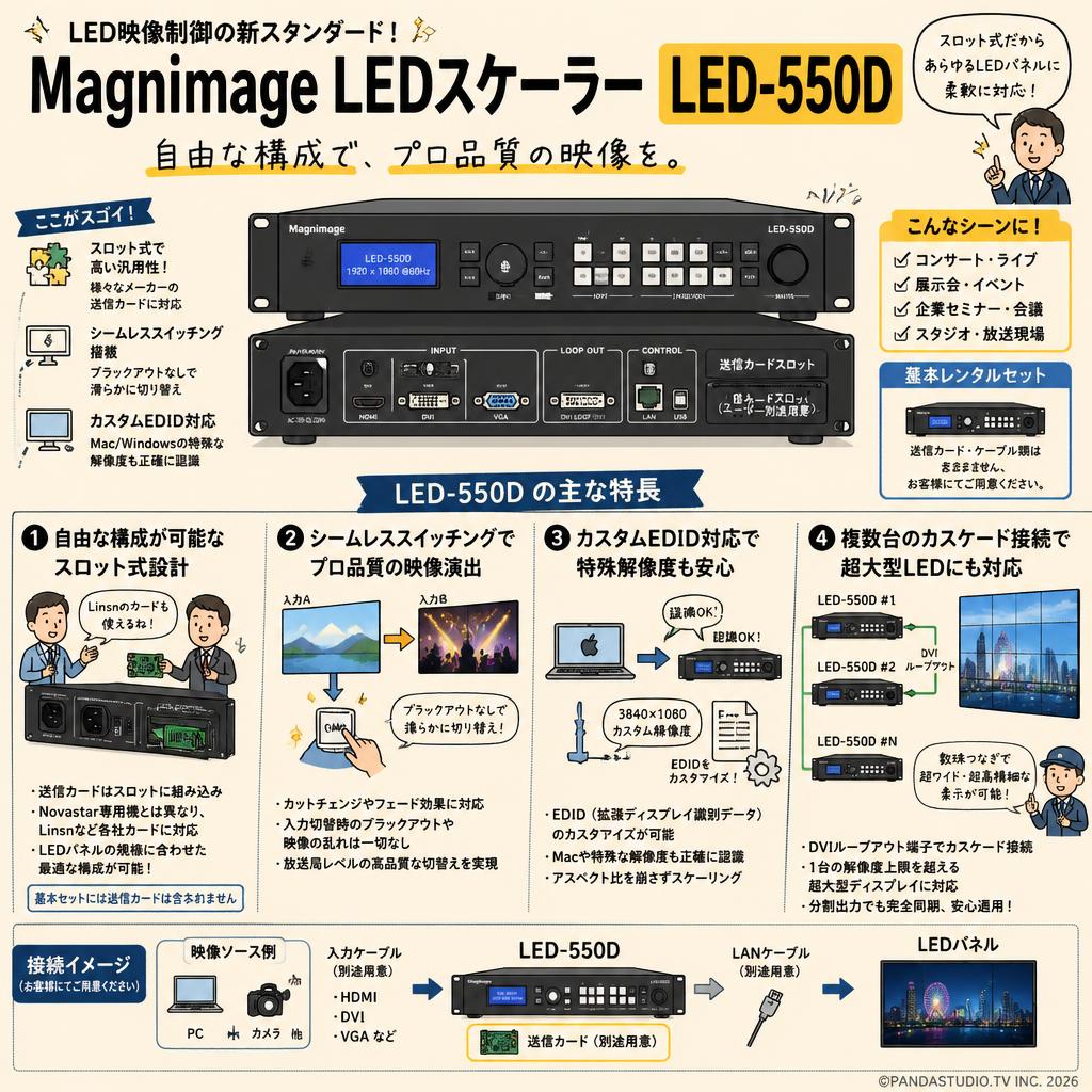 Magnimage LEDスケーラー LED-550D FAQ（よくある質問と答え）