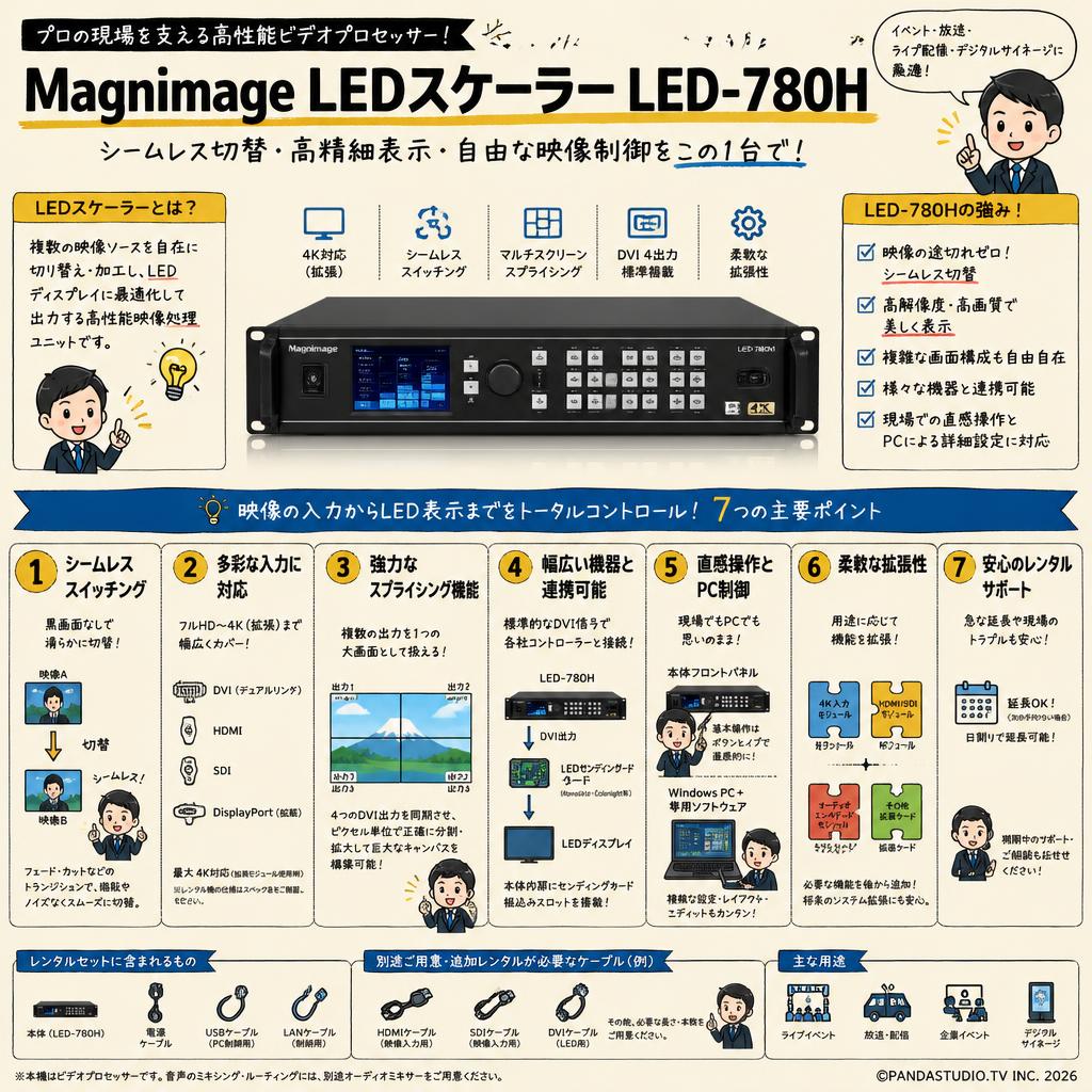 Magnimage LEDスケーラー LED-780H FAQ（よくある質問と答え）