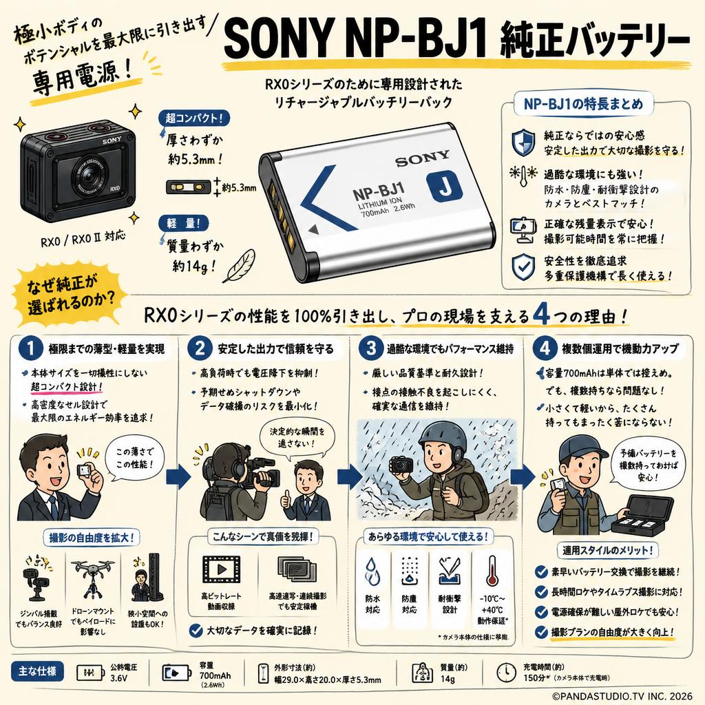 SONY NP-BJ1 純正バッテリー 概要