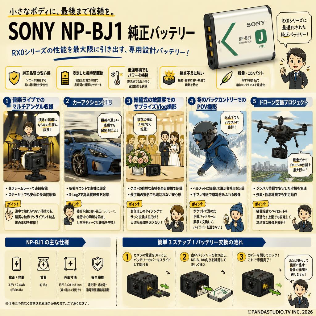 SONY NP-BJ1 純正バッテリー 用途