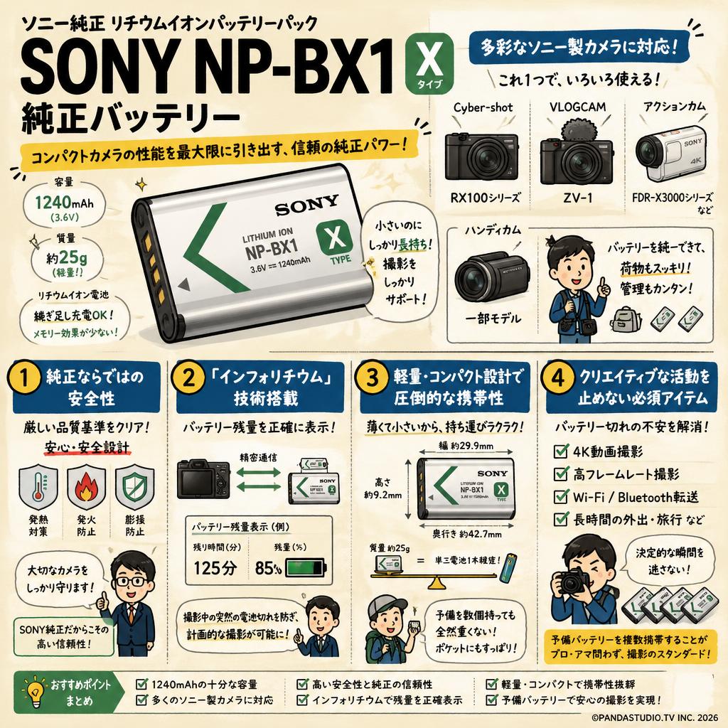 SONY NP-BX1  純正バッテリー 概要