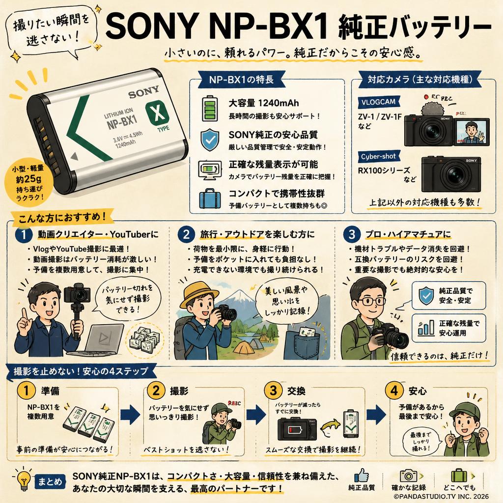 SONY NP-BX1  純正バッテリー おもな対象のお客様