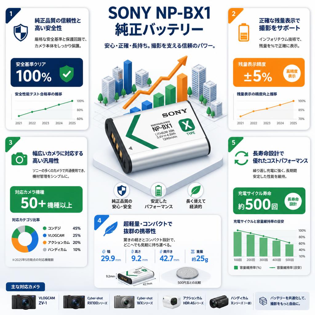 SONY NP-BX1  純正バッテリー セールスポイント