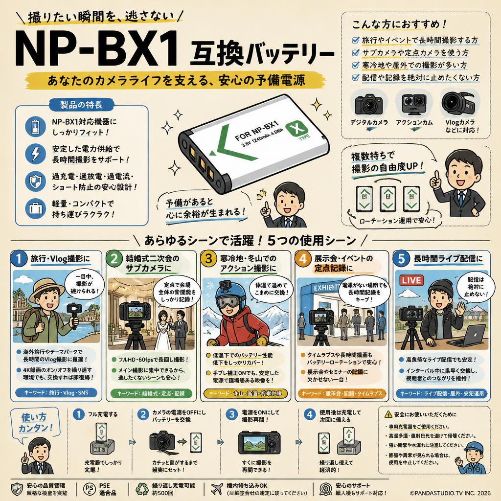NP-BX1 互換バッテリー 用途