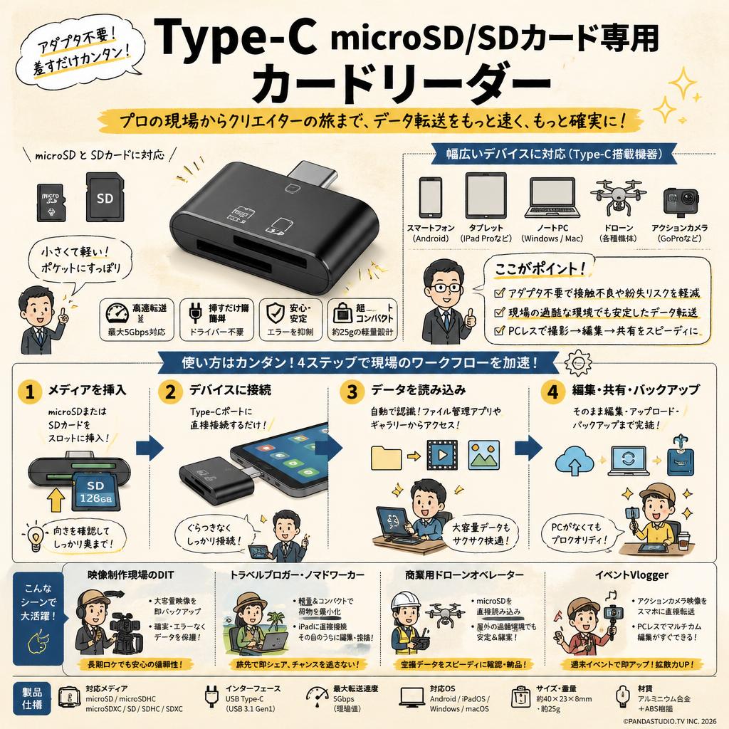 type-c microSD/SDカード専用カードリーダー おもな対象のお客様
