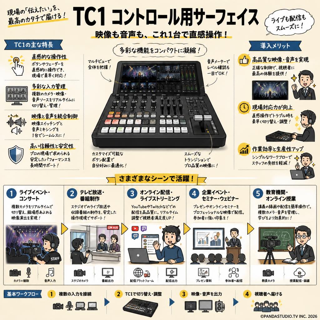 TC1 コントロール用サーフェイス 用途