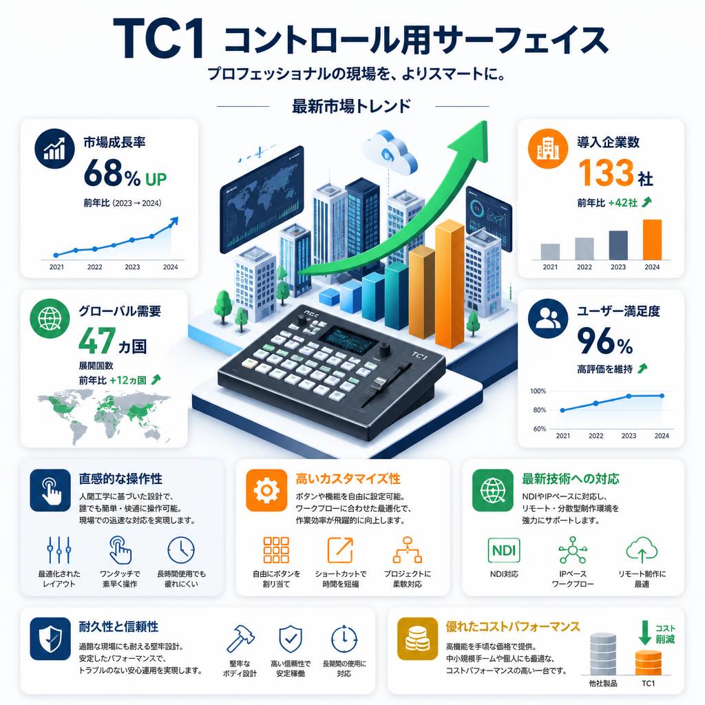 TC1 コントロール用サーフェイス セールスポイント