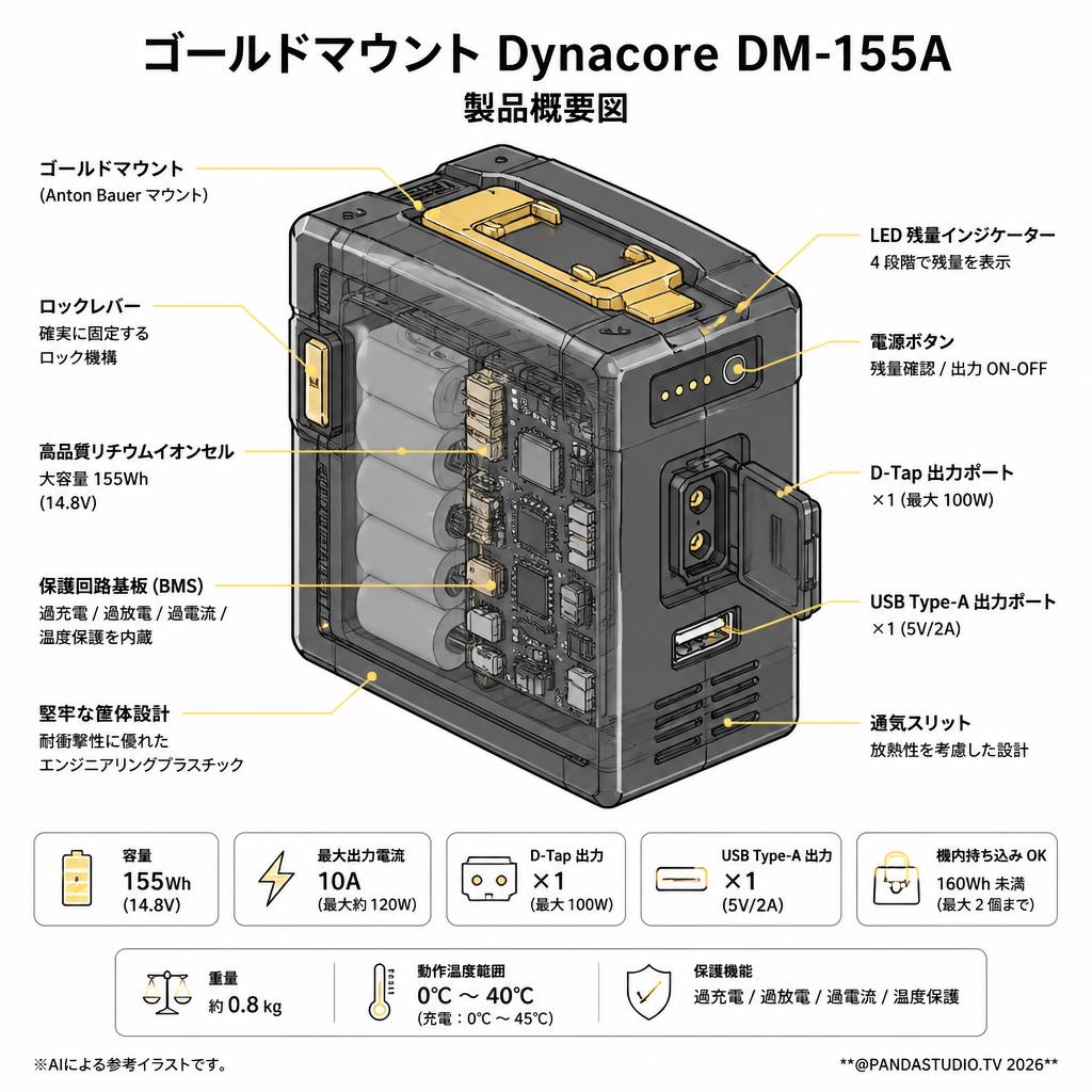 ゴールドマウント Dynacore DM-155A スペック