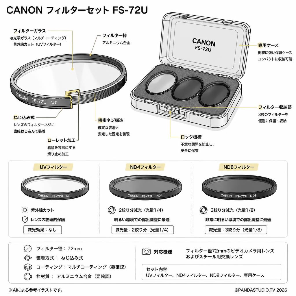 CANON フィルターセット FS-72U スペック