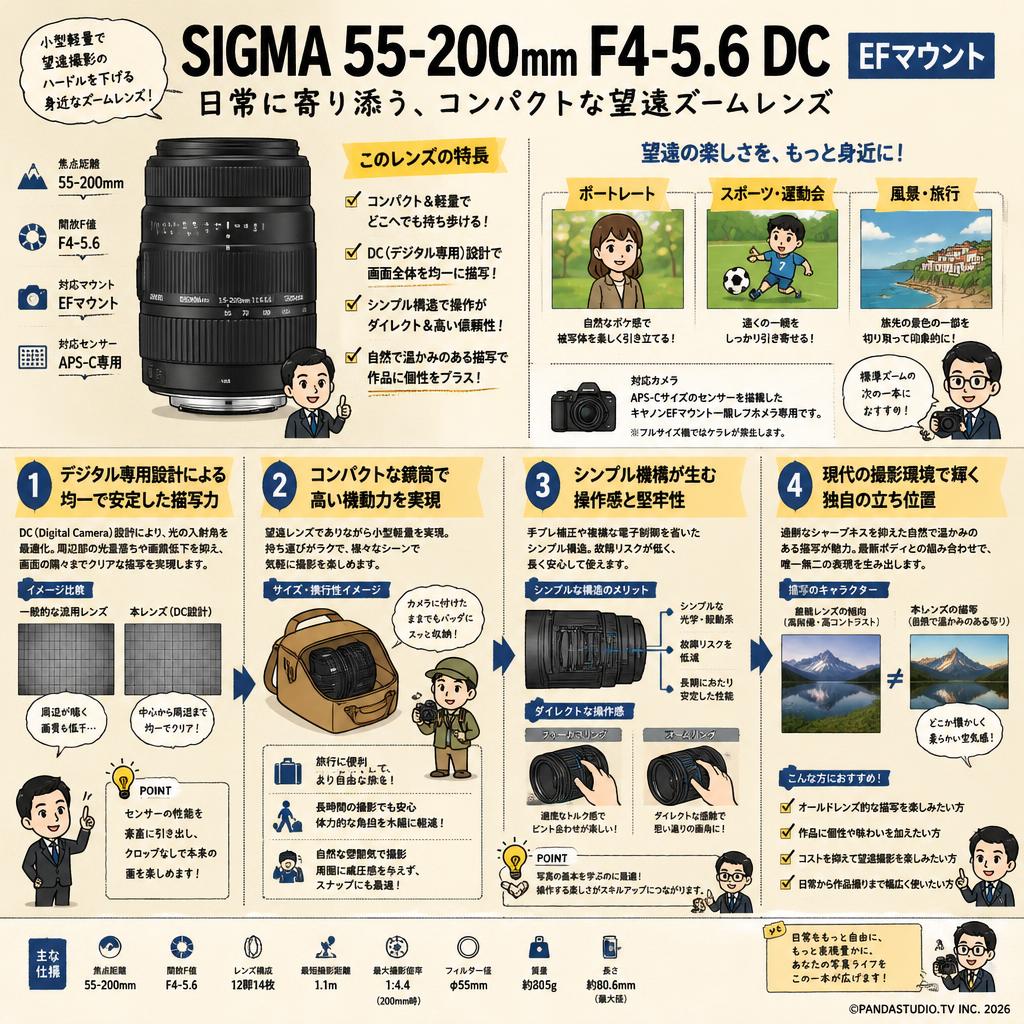 SIGMA 55-200mm F4-5.6 DC EFマウント 概要
