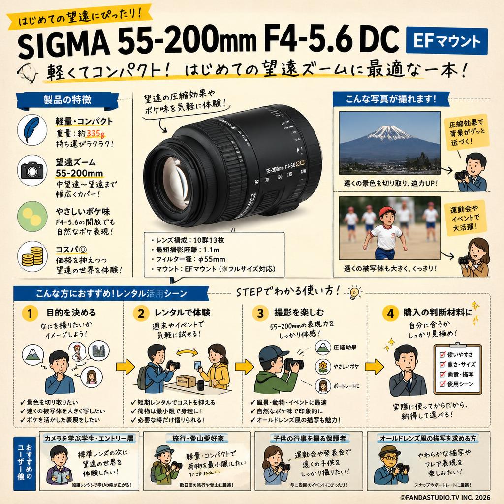 SIGMA 55-200mm F4-5.6 DC EFマウント おもな対象のお客様