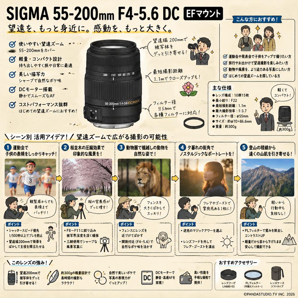 SIGMA 55-200mm F4-5.6 DC EFマウント 用途