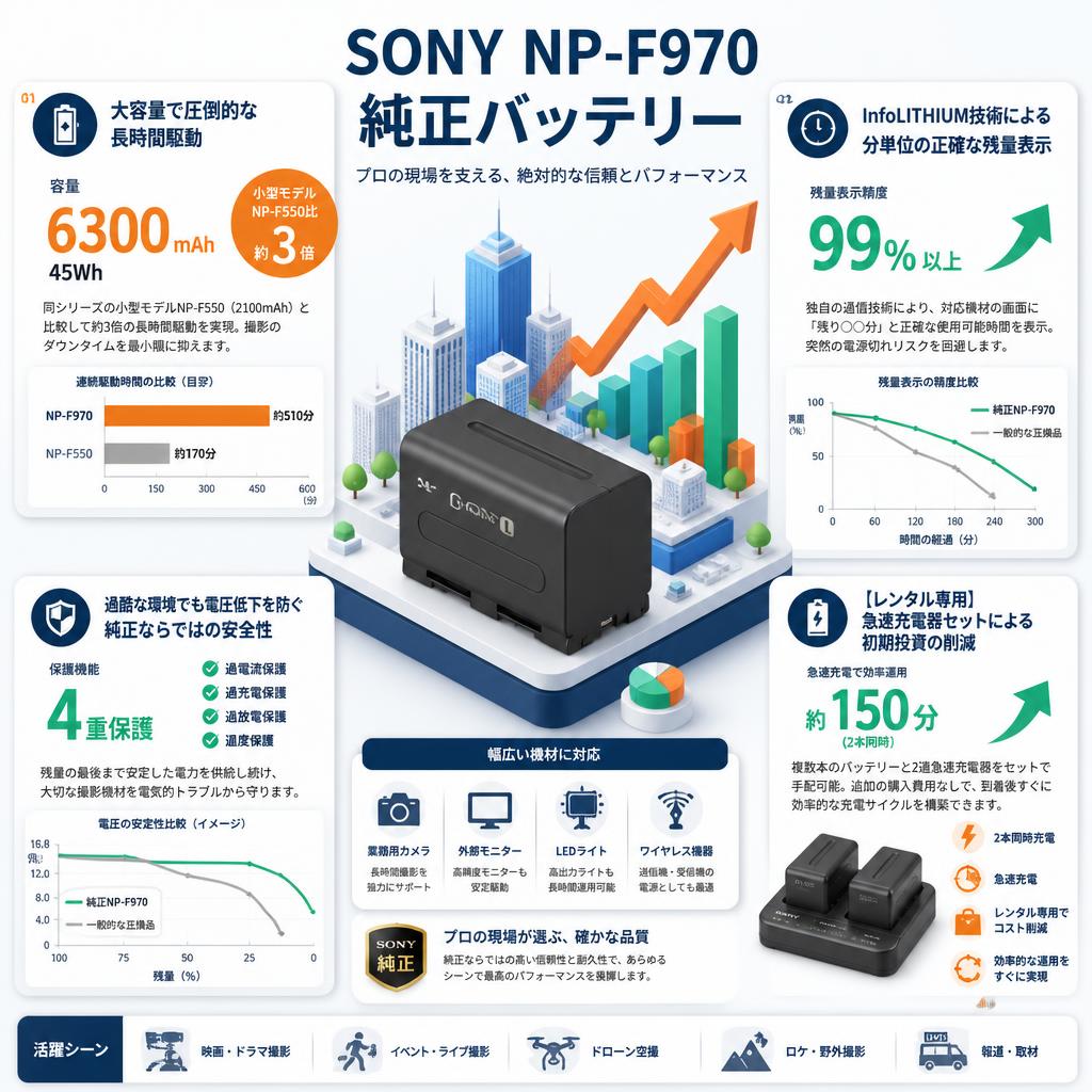 SONY NP-F970 純正バッテリー セールスポイント