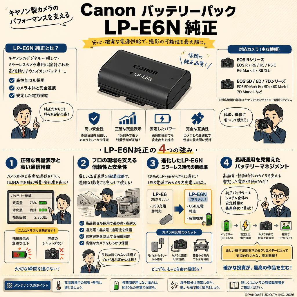 Canon バッテリーパック LP-E6N 純正 概要
