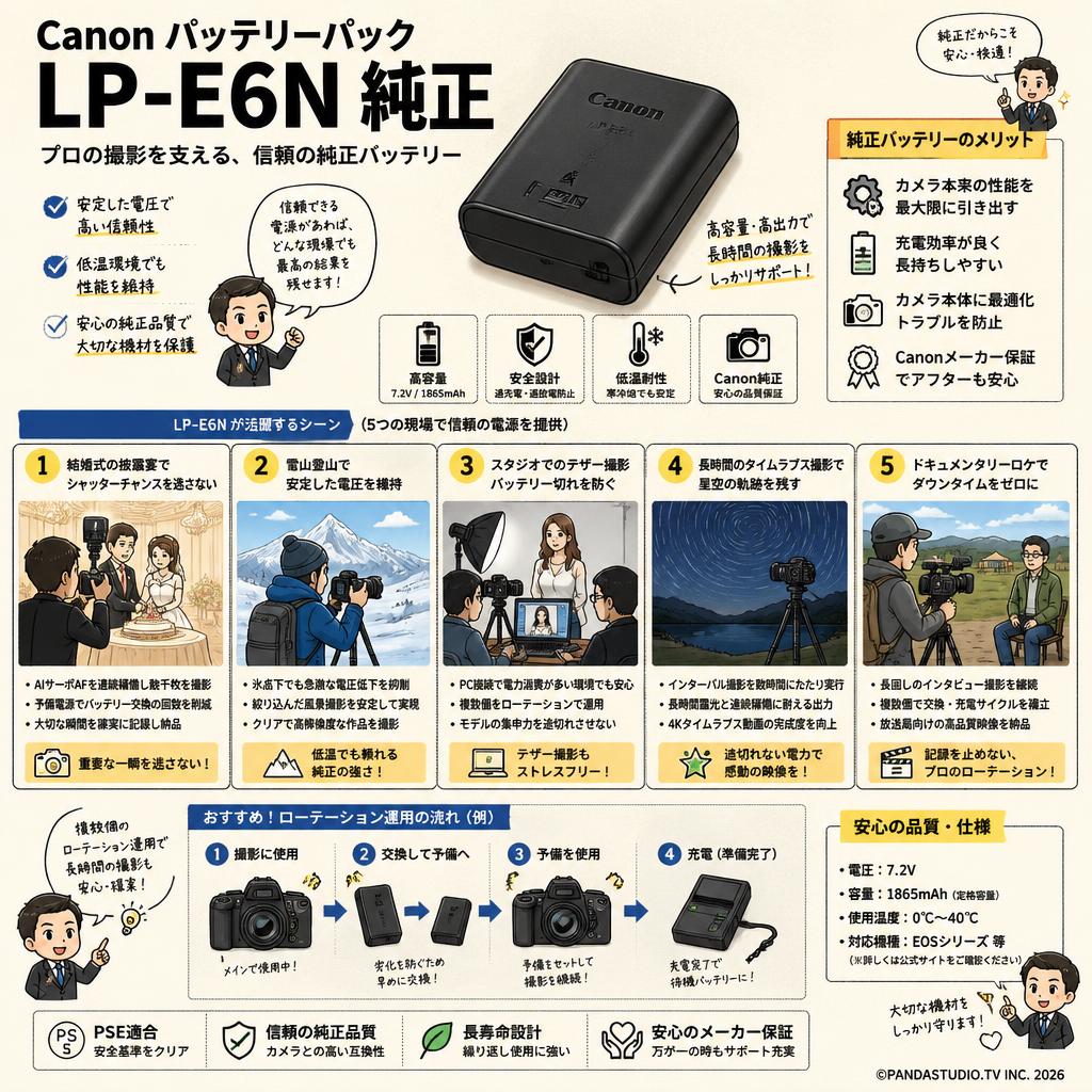 Canon バッテリーパック LP-E6N 純正 用途