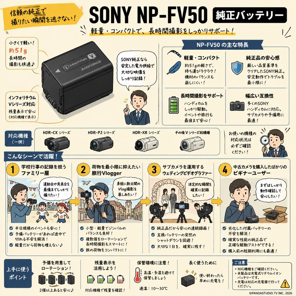 SONY NP-FV50 純正バッテリー おもな対象のお客様