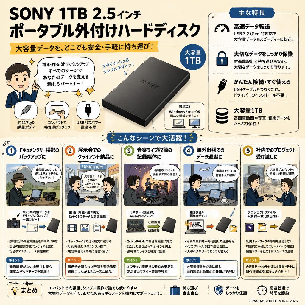 SONY 1TB 2.5 inch Portable External Hard Drive 用途