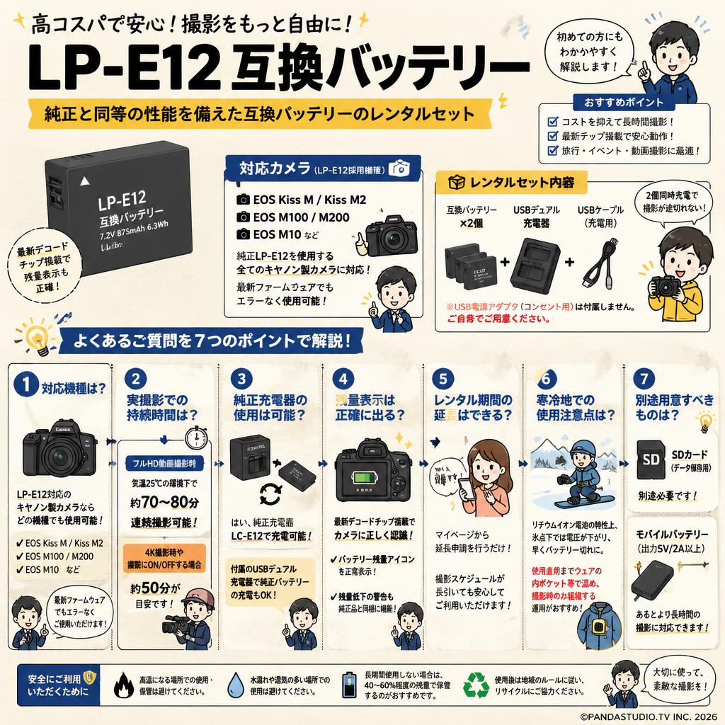 LP-E12 互換バッテリー FAQ（よくある質問と答え）