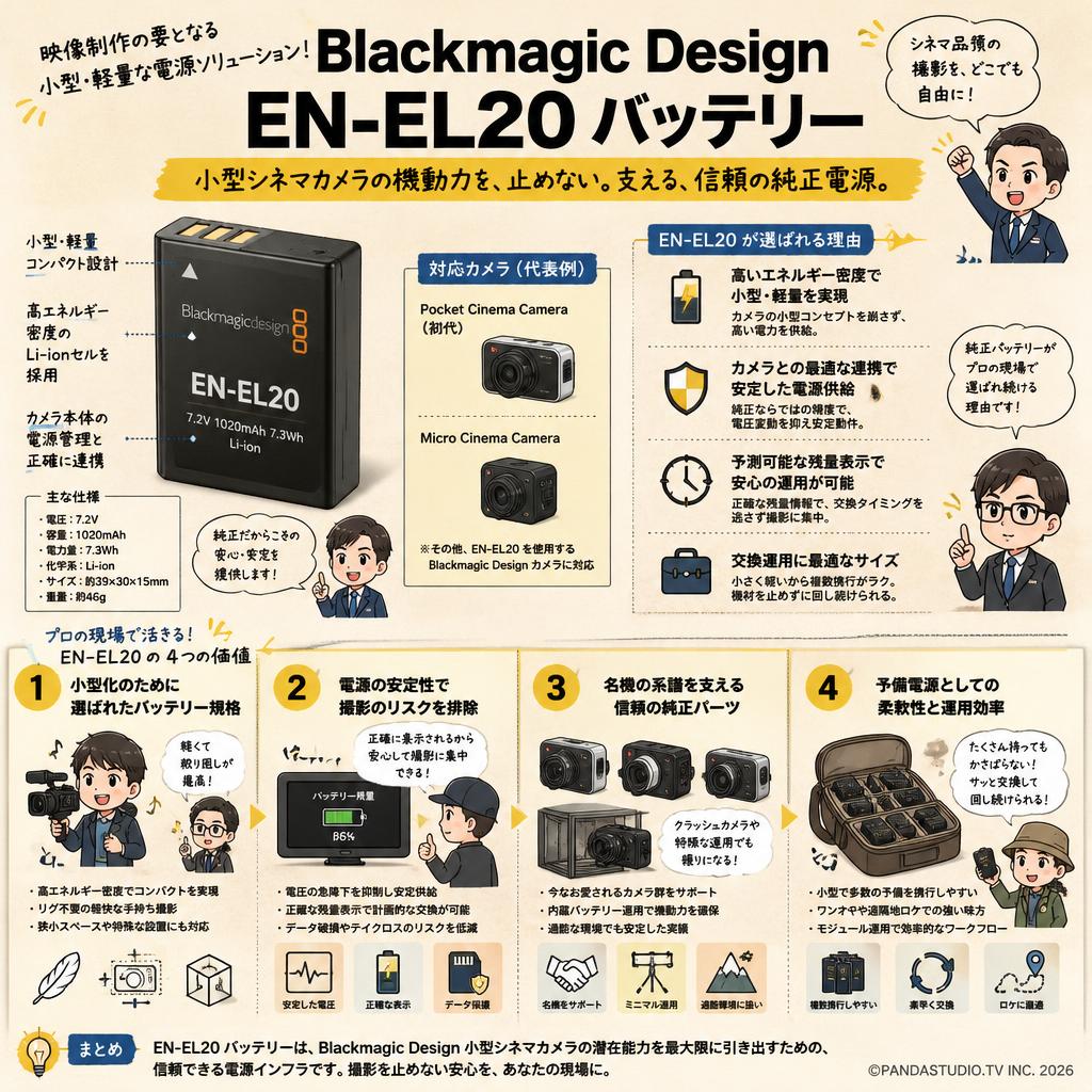 Blackmagic Design EN-EL20 Batteries 概要
