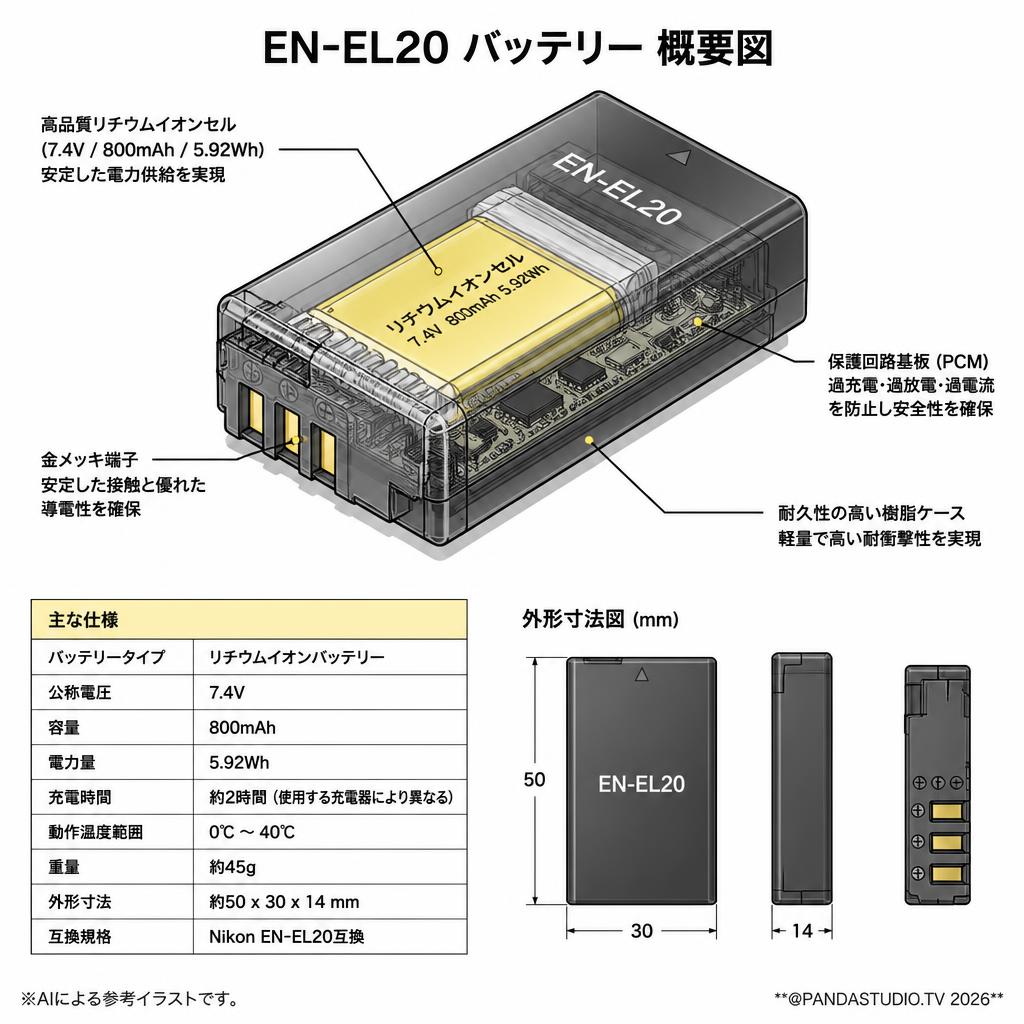 Blackmagic Design EN-EL20 Batteries スペック