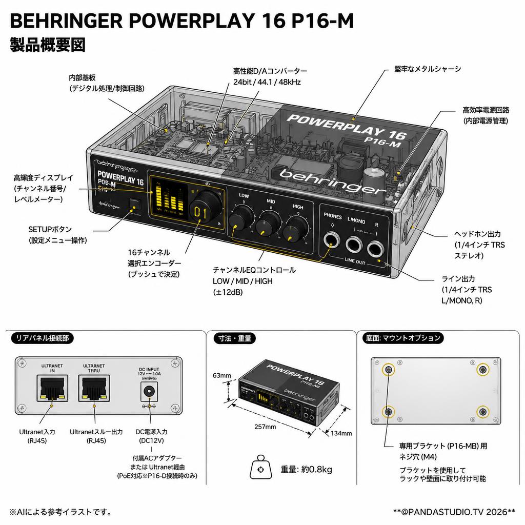 BEHRINGER POWERPLAY 16 P16-M スペック