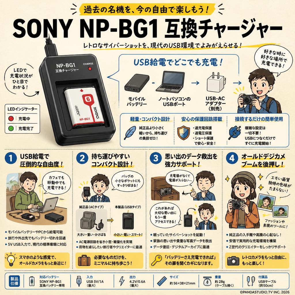 SONY NP-BG1   互換チャージャー 概要