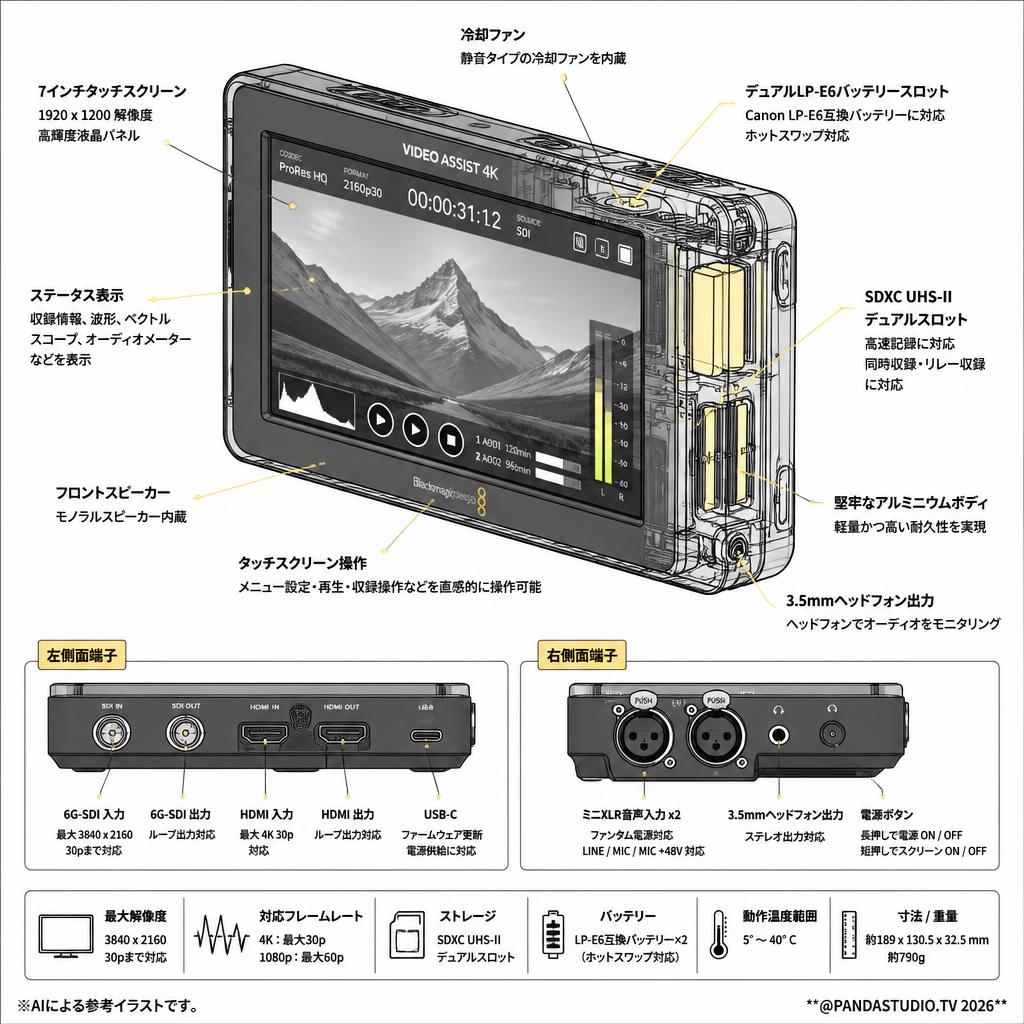 Blackmagic Video Assist 4K スペック