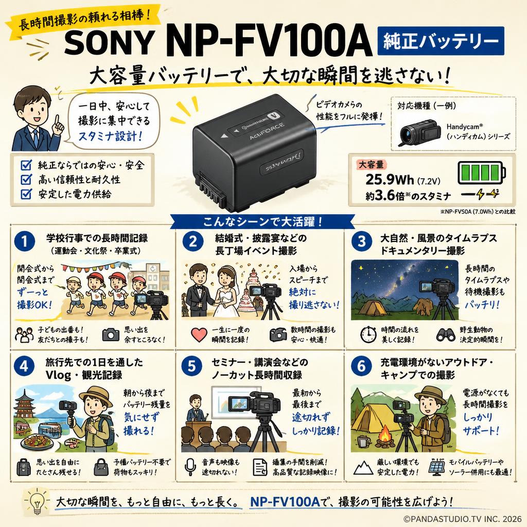 SONY NP-FV100A 純正バッテリー 用途