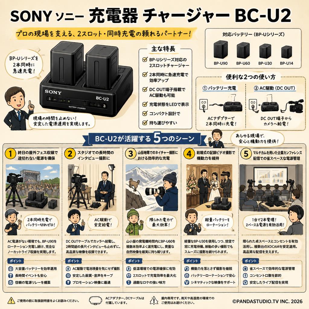 SONY ソニー 充電器 チャージャー BC-U2 用途