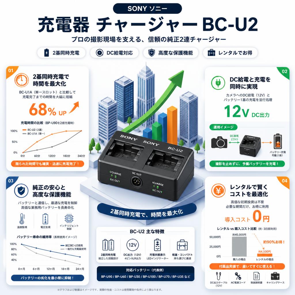 SONY ソニー 充電器 チャージャー BC-U2 セールスポイント