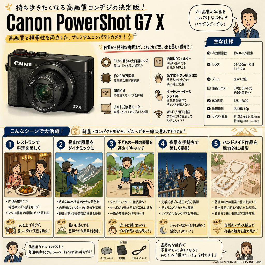 Canon PowerShot G7 X 用途