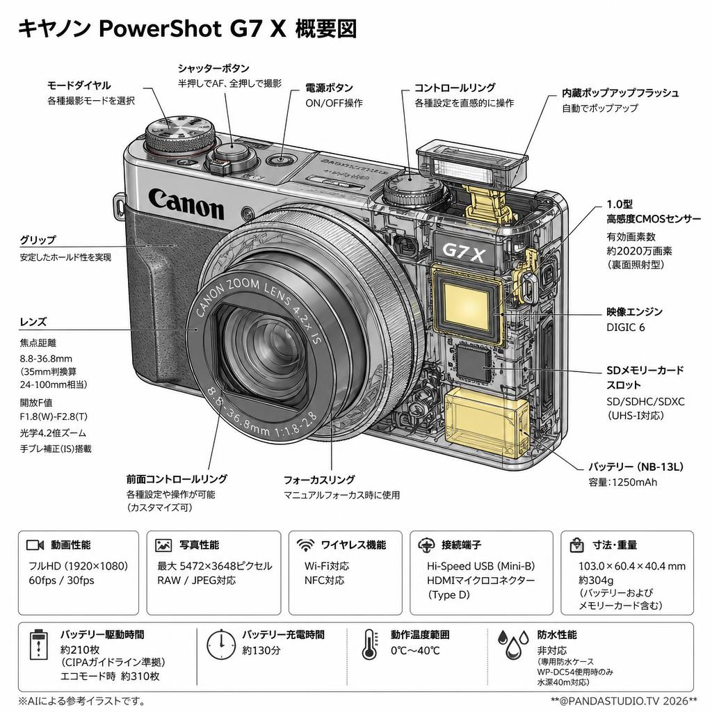 Canon PowerShot G7 X スペック
