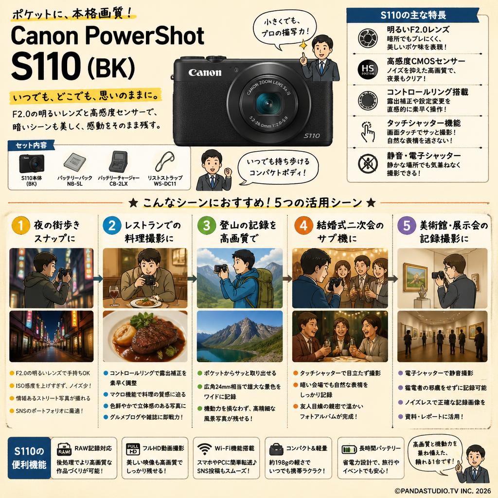 Canon PowerShot　S110(BK) 用途