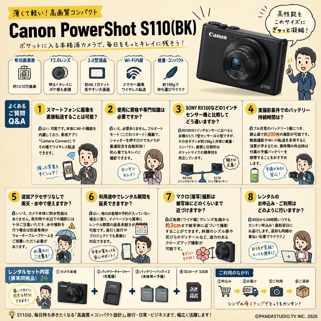 Canon PowerShot　S110(BK) FAQ（よくある質問と答え）