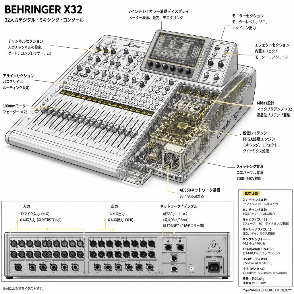 behringer X32 スペック